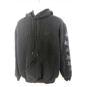 Boohoo Man Hoodie Men's Size XS Black Worldwide Stars Limited Edition Sweatshirt